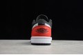 Nike Air Jordan 1 Low Brushstroke Swoosh  Black Red DA4659001 Basketball Shoes Unisex