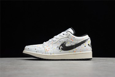 Nike Air Jordan 1 Low Paint Splatter White DM3528100 Basketball Shoes Unisex