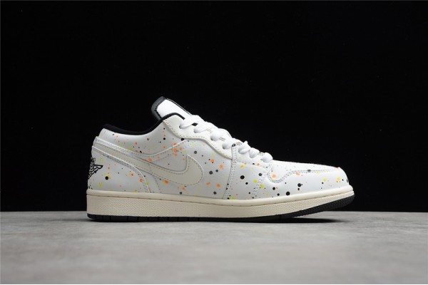 Nike Air Jordan 1 Low Paint Splatter White DM3528100 Basketball Shoes Unisex