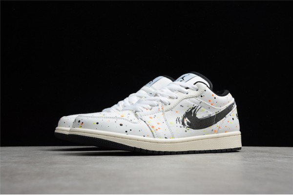 Nike Air Jordan 1 Low Paint Splatter White DM3528100 Basketball Shoes Unisex