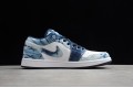 Nike Air Jordan 1 Low Washed Denim CZ8455100 Basketball Shoes Unisex