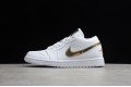 Nike Air Jordan 1 Low White Metallic Gold CZ4776100 Basketball Shoes Unisex