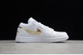 Nike Air Jordan 1 Low White Metallic Gold CZ4776100 Basketball Shoes Unisex