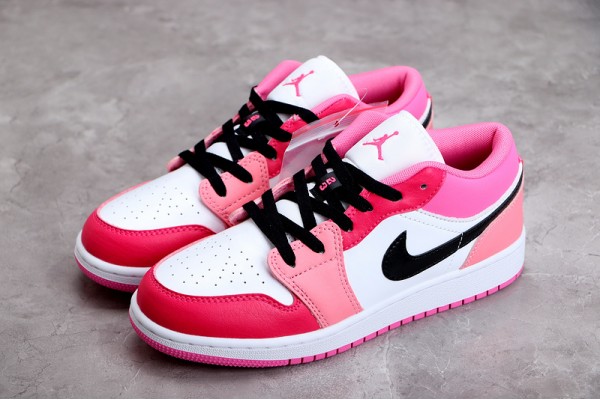 Nike Air Jordan 1 Low White Pinksicle 553560162 Basketball Shoes Women