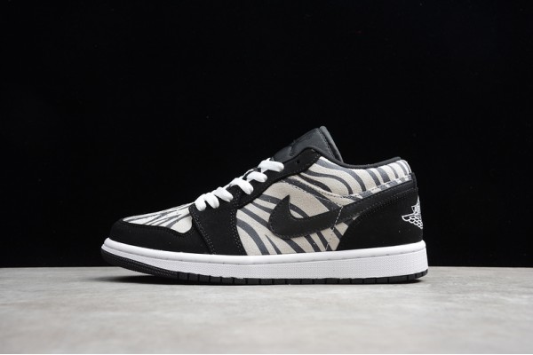 Nike Air Jordan 1 Low Zebra 553560057 Basketball Shoes Unisex