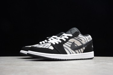 Nike Air Jordan 1 Low Zebra 553560057 Basketball Shoes Unisex