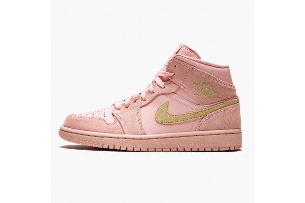 Air Jordan 1 Mid Coral Gold Women/Men 852542-600