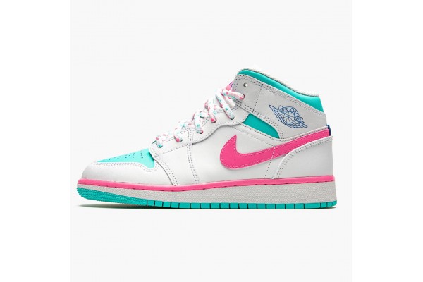 Air Jordan 1 Mid Digital Pink Womens 555112-102