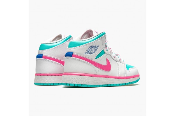 Air Jordan 1 Mid Digital Pink Womens 555112-102