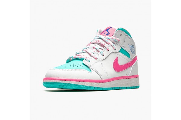 Air Jordan 1 Mid Digital Pink Womens 555112-102