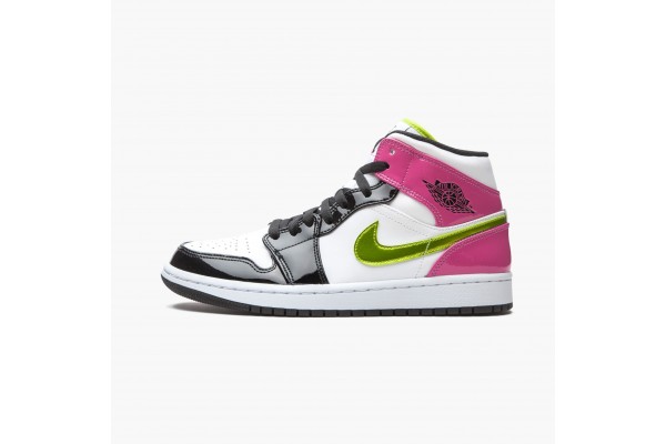 Air Jordan 1 Mid White Black Cyber Pink Men CZ9834-100