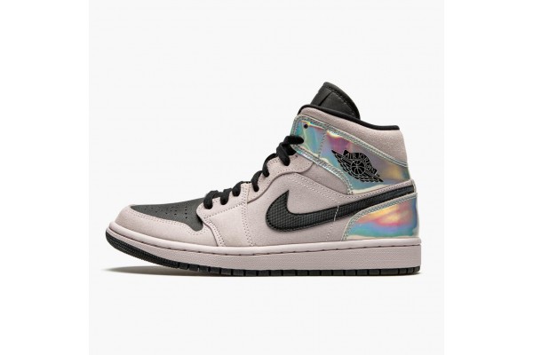 Air Jordan 1 Mid Dirty Powder Iridescent Barely Women/Men BQ6472-602