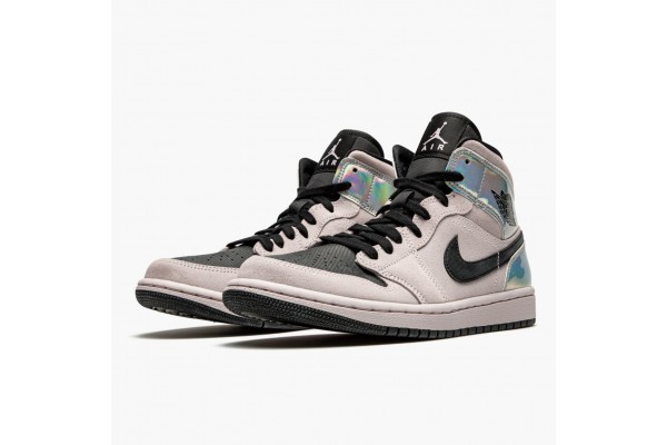 Air Jordan 1 Mid Dirty Powder Iridescent Barely Women/Men BQ6472-602