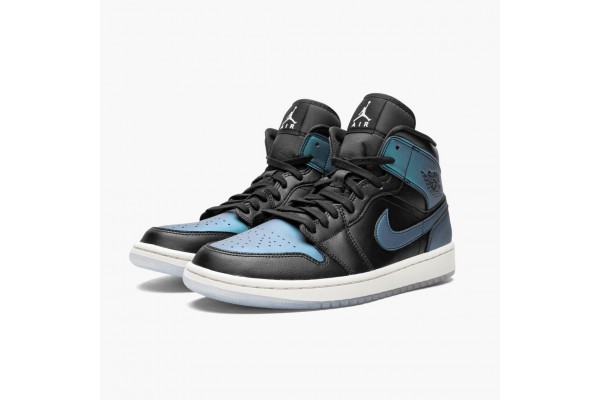 Air Jordan 1 Mid Iridescent Black Women/Men BQ6472-009