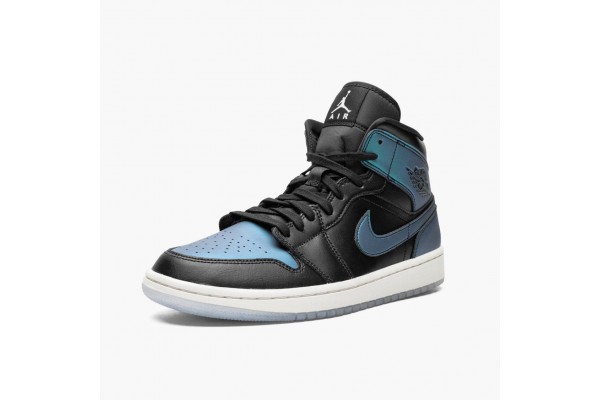 Air Jordan 1 Mid Iridescent Black Women/Men BQ6472-009