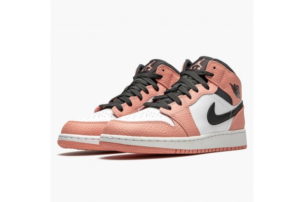 Air Jordan 1 Mid Pink Quartz Men 555112-603