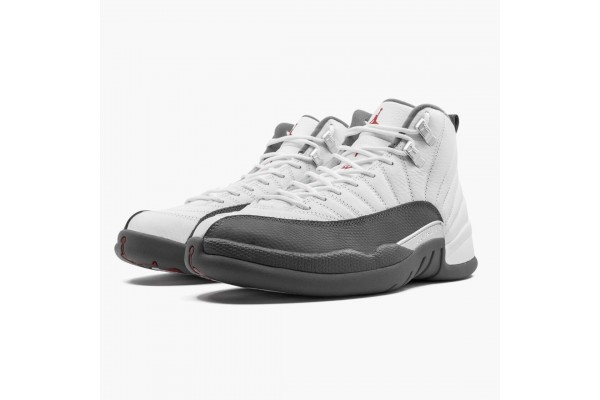 Air Jordan 12 Retro White Dark Grey Men 130690-160