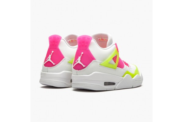 Air Jordan 4 Retro White Lemon Pink Women/Men CV7808-100