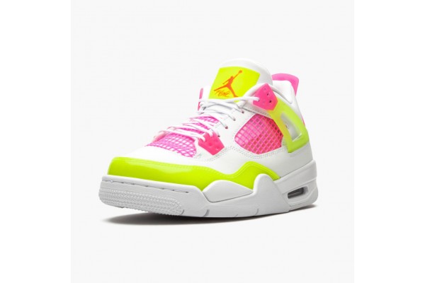 Air Jordan 4 Retro White Lemon Pink Women/Men CV7808-100