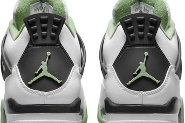 Air Jordan 4 Retro White Oil Green Dark Ash Men AQ9129-103