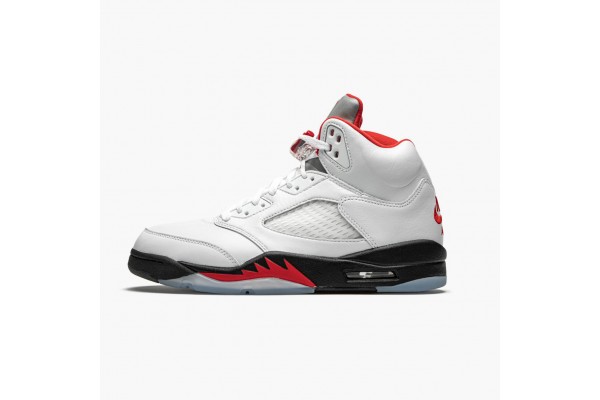 Air Jordan 5 Retro Fire Red Silver Tongue Men DA1911-102