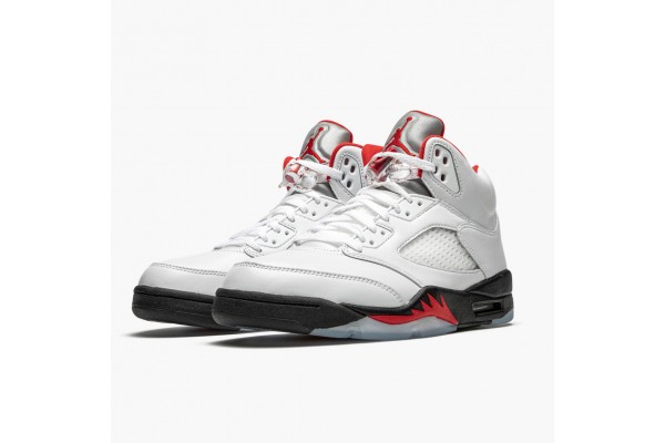 Air Jordan 5 Retro Fire Red Silver Tongue Men DA1911-102