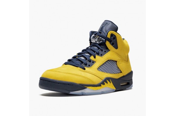 Air Jordan 5 Retro Michigan 2019 AmarilloCollege Navy Women/Men CQ9541-704