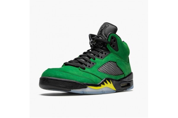 Air Jordan 5 Retro SE Oregon Green Yellow Women/Men CK6631-307