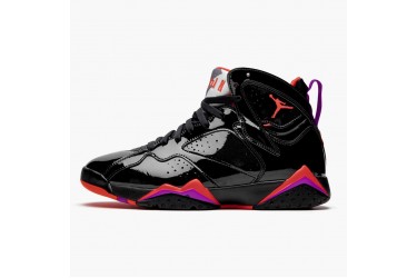 Air Jordan 7 Retro Black Patent Women/Men 313358-006