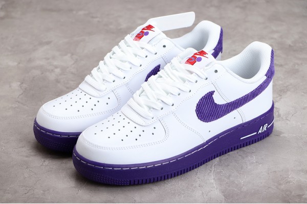 Nike Air Force 1 07 LV8 EMB White Court Purple——DB0264-100 Casual Shoes Unisex