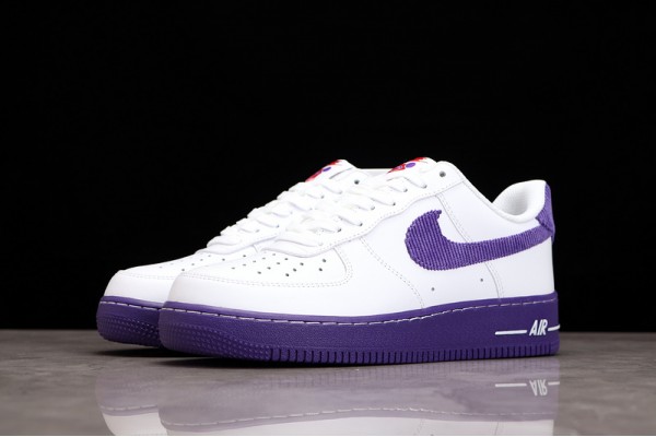 Nike Air Force 1 07 LV8 EMB White Court Purple——DB0264-100 Casual Shoes Unisex