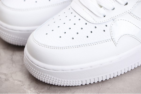 Nike Air Force 1 07 LV8 Misplaced Swoosh - Triple White —— CK7214-100 Casual Shoes Unisex