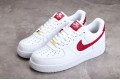 Nike Air Force 1 07 White Noble Red——315115-154 Casual Shoes Unisex