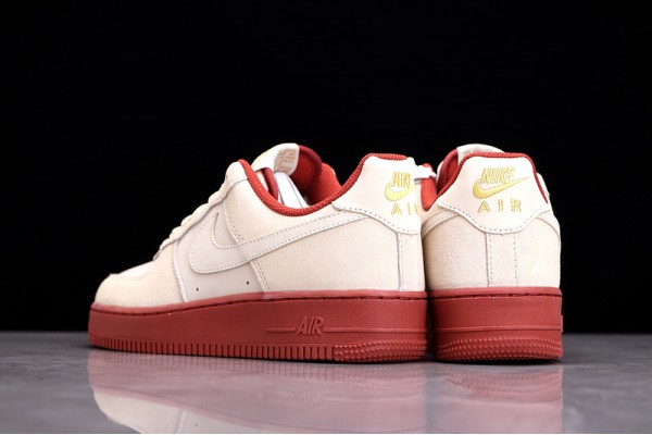 Nike Air Force 1 Beige Red ——AA1391-111 Casual Shoes Unisex