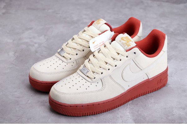 Nike Air Force 1 Beige Red ——AA1391-111 Casual Shoes Unisex