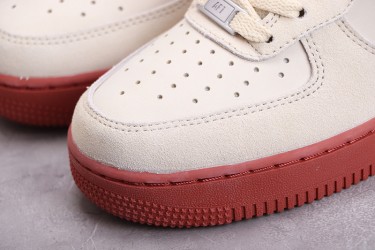 Nike Air Force 1 Beige Red ——AA1391-111 Casual Shoes Unisex