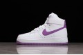 Nike Air Force 1 High White Dark Orchid --334031-112 Casual Shoes Unisex