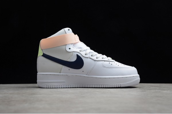 Nike Air Force 1 High White Orange --334031-117 Casual Shoes Women