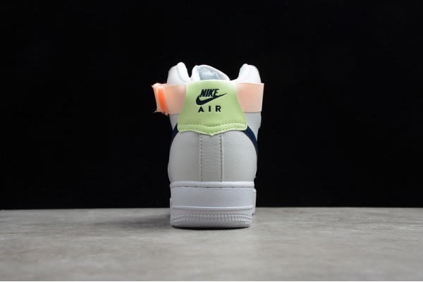 Nike Air Force 1 High White Orange --334031-117 Casual Shoes Women