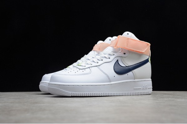 Nike Air Force 1 High White Orange --334031-117 Casual Shoes Women