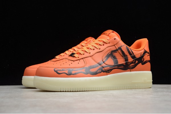 Nike Air Force 1 Low Orange Skeleton --CU8067-800 Casual Shoes Unisex