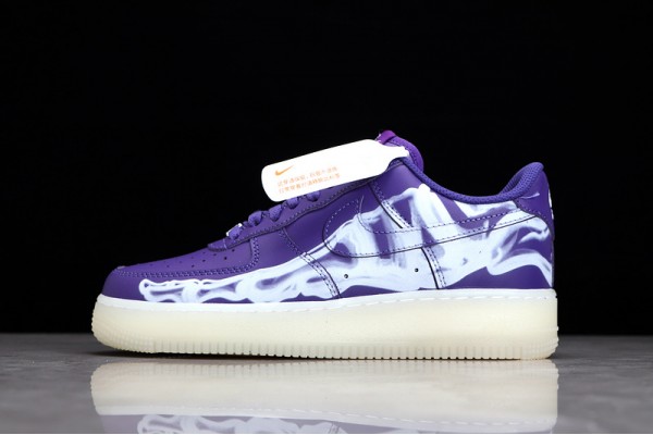 Nike Air Force 1 Low Purple Skeleton ——CU8067-500 Casual Shoes Unisex