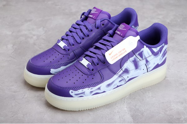 Nike Air Force 1 Low Purple Skeleton ——CU8067-500 Casual Shoes Unisex