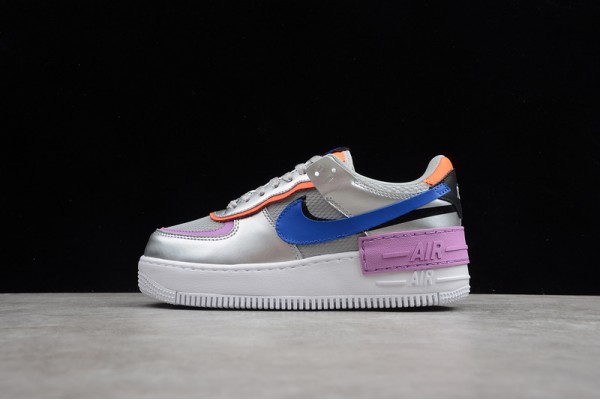 Nike Air Force 1 Low Shadow Metallic Silver --CW6030-001 Casual Shoes Women