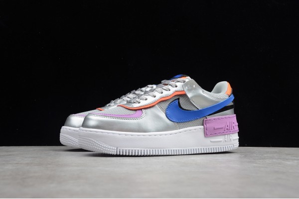 Nike Air Force 1 Low Shadow Metallic Silver --CW6030-001 Casual Shoes Women