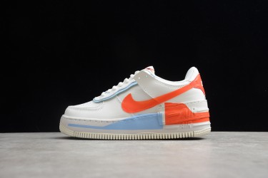 Nike Air Force 1 Low Shadow SE Team Orange Blue --CQ9503-100 Casual Shoes Women