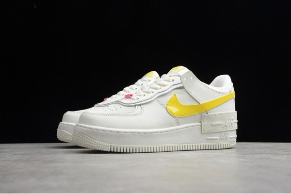 Nike Air Force 1 Low Shadow Sail Opti Yellow --CZ0375-100 Casual Shoes Women