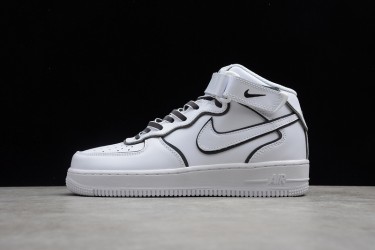 Nike Air Force 1 Mid 07 Black White --368742-810 Casual Shoes Unisex