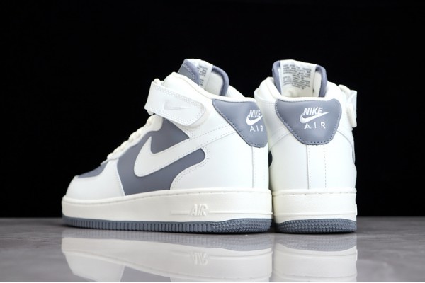 Nike Air Force 1 Mid 07 White Gray --LZ6819-609 Casual Shoes Unisex