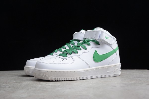 Nike Air Force 1 Mid 07 White Green --366731-909 Casual Shoes Unisex